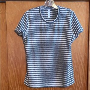 Glyder Black and White Striped Tee
